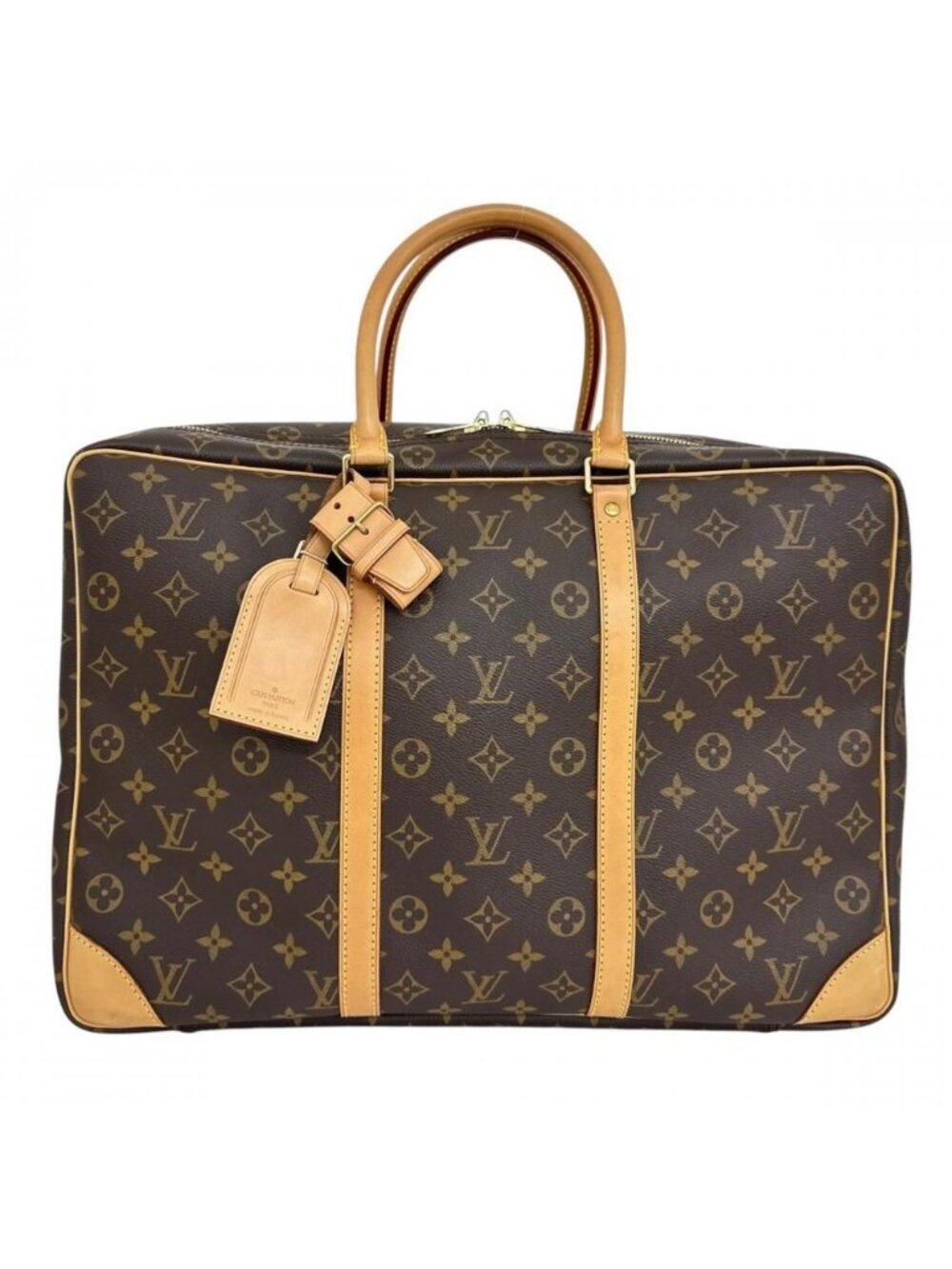 Louis Vuitton Sirius 45 LV Logo Travel Bag Monogram Canvas Brown Gold